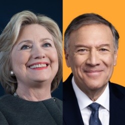 Hillary Rodham Clinton and Mike Pompeo